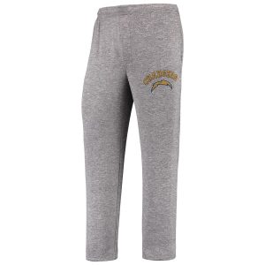 Concepts Sport Los Angeles Chargers Heathered Gray Layover Marled Knit Tri-Blend Pants